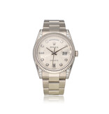 Rolex Day-Date  NEW ROLEX SERVICE | white gold factory diamond silver Jubilee - Oyster + box