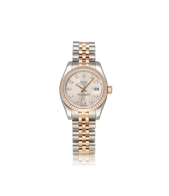 Rolex Lady-Datejust 26 NEW ROLEX SERVICE - 2013 + papers | steel - rose gold silver  diamond Jub