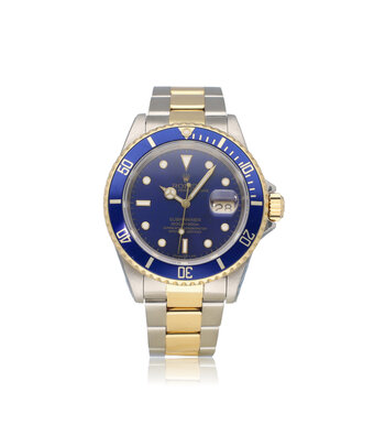 Rolex Submariner Date 40 NEW ROLEX SERVICE - 1991 | steel - yellow gold black - X-serial