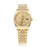 Rolex Datejust  yellow gold champagne 2010 box + papers