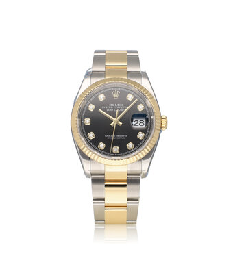 Rolex Datejust 36 steel - gold black diamond