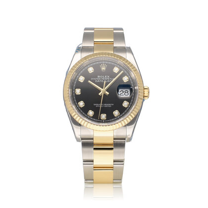 Datejust 36 steel - gold black diamond
