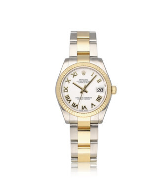 Rolex Datejust 31 NEW ROLEX SERVICE - 2011 B+P | steel - gold white roman - Oyster
