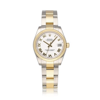 Datejust 31 NEW ROLEX SERVICE - 2011 B+P | steel - gold white roman - Oyster