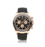 Rolex Cosmograph Daytona  40 - 2022 B+P | rose gold black / sundust rubber - Oysterflex