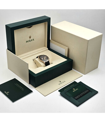 Rolex Cosmograph Daytona  40 - 2022 B+P | rose gold black / sundust rubber - Oysterflex