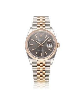 Rolex Datejust 36 steel gold Wimbledon grey / slate Jubilee 2021 B+P