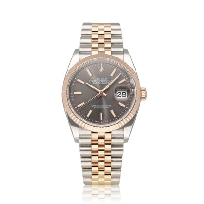 Datejust 36 steel gold Wimbledon grey / slate Jubilee 2021 B+P
