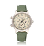 Patek Philippe Calatrava Pilot Travel Time 42 UNWORN - B+P 2026 | steel | beige | leather - fabric