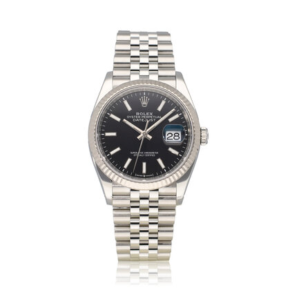 Datejust 36 - 2024 box + papers | steel - white gold black Jubilee