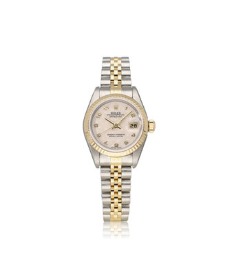 Rolex Lady-Datejust 26 NEW ROLEX SERVICE - 1999 B+P | steel - gold silver roman computer / Jubil