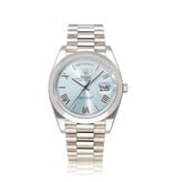 Rolex Day-Date 40 NEW ROLEX SERVICE - 2021 B+P | platinum ice blue President