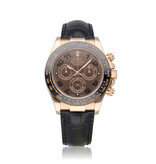 Rolex Cosmograph Daytona  40 rose gold brown alligator leather 2011 B+P