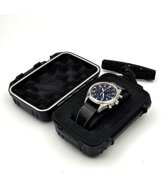IWC Pilot's Watch Chronograph 42 steel black leather strap 2006 B+P