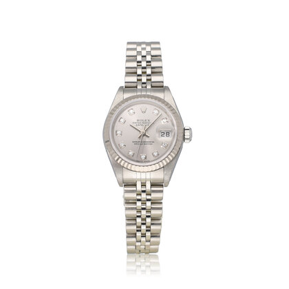 Lady-Datejust 26 NEW ROLEX SERVICE - 2004 B+P | steel silver diamond Jubilee