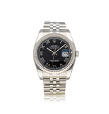 Rolex Datejust 36 NEW ROLEX SERVICE | steel - white gold black roman Jubilee