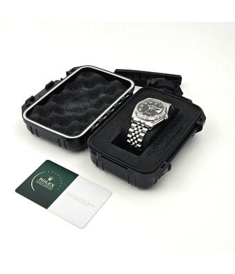 Rolex Datejust 36 NEW ROLEX SERVICE | steel - white gold black roman Jubilee