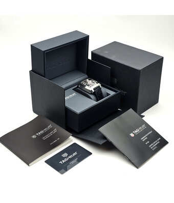 TAG Heuer Monaco   NEW TAG SERVICE - 2019 box + papers | steel blue alligator leather