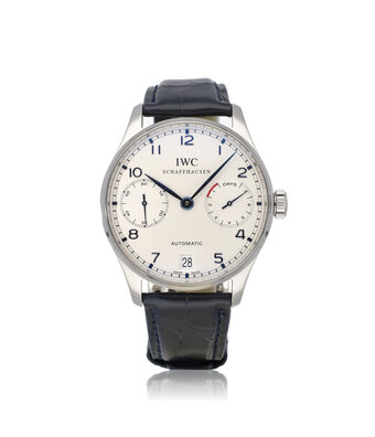 IWC Portugieser Automatic 7 days Power Reserve 42 NEW IWC STRAP - OPEN DATE - B+P | steel silv