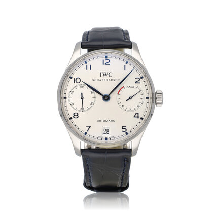 Portugieser Automatic 7 days Power Reserve 42 NEW IWC STRAP - OPEN DATE - B+P | steel silv
