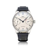 IWC Portugieser Automatic 7 days Power Reserve 42 NEW IWC STRAP | steel silver 7-days + box