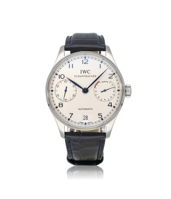 IWC Portugieser Automatic 7 days Power Reserve 42 NEW IWC STRAP | steel silver 7-days + box