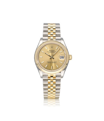 Rolex Datejust 31 NEW ROLEX SERVICE - 2024 B+P | steel - gold champagne domed Jubilee