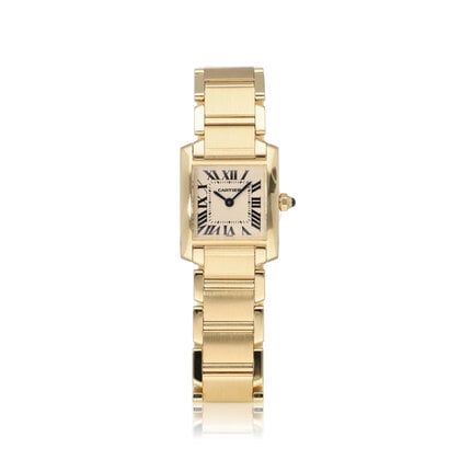 Tank Française 25 - 1996 box + papers | SM - small - yellow gold - silver roman