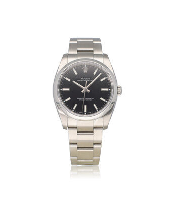 Rolex Oyster Perpetual 34 - 2018 box + papers | black domed Oyster