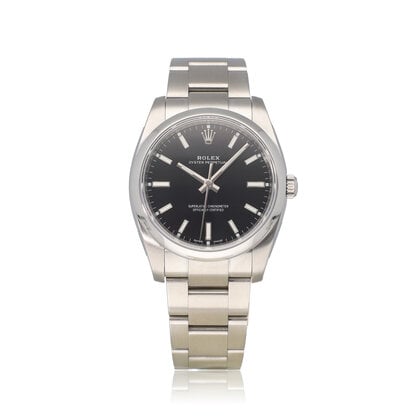 Oyster Perpetual 34 - 2018 box + papers | black domed Oyster