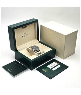 Rolex Oyster Perpetual 34 - 2018 box + papers | black domed Oyster
