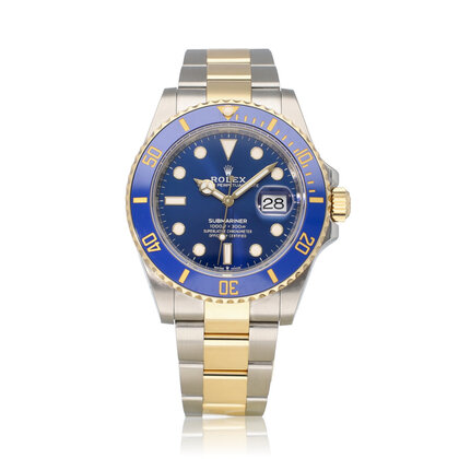 Submariner Date 41 NEW ROLEX SERVICE - 2024 B+P | steel - gold blue - bluesy sunburst Oyst
