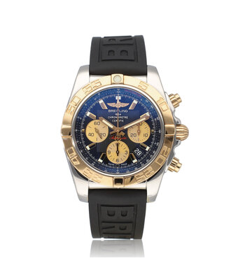 Breitling Chronomat B01 44 NEW BREITLING SERVICE - 2019 B+P | steel - rose gold black roman rubber