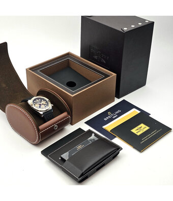 Breitling Chronomat B01 44 NEW BREITLING SERVICE - 2019 B+P | steel - rose gold black roman rubber