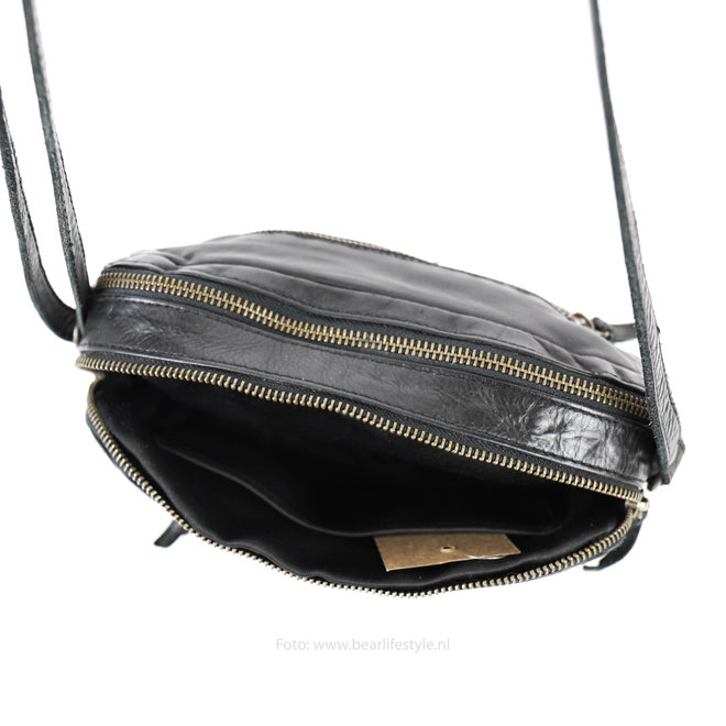 Kleine Reißverschlusstasche 'Niene' CL 36695 Schwarz