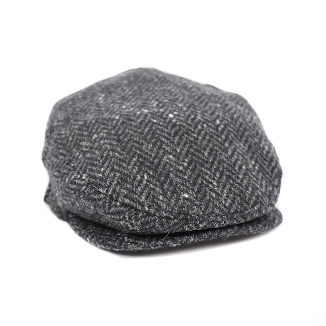 Flatcap Tweed - Zwart/Grijs (D 20)