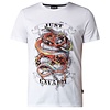 T-shirt met logoprint en slang