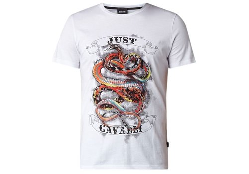 T-shirt met logoprint en slang