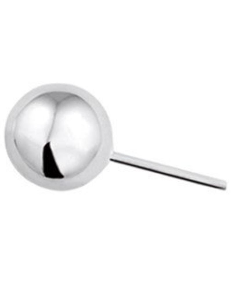 Zilveren oorknoppen - Bol - 2 mm