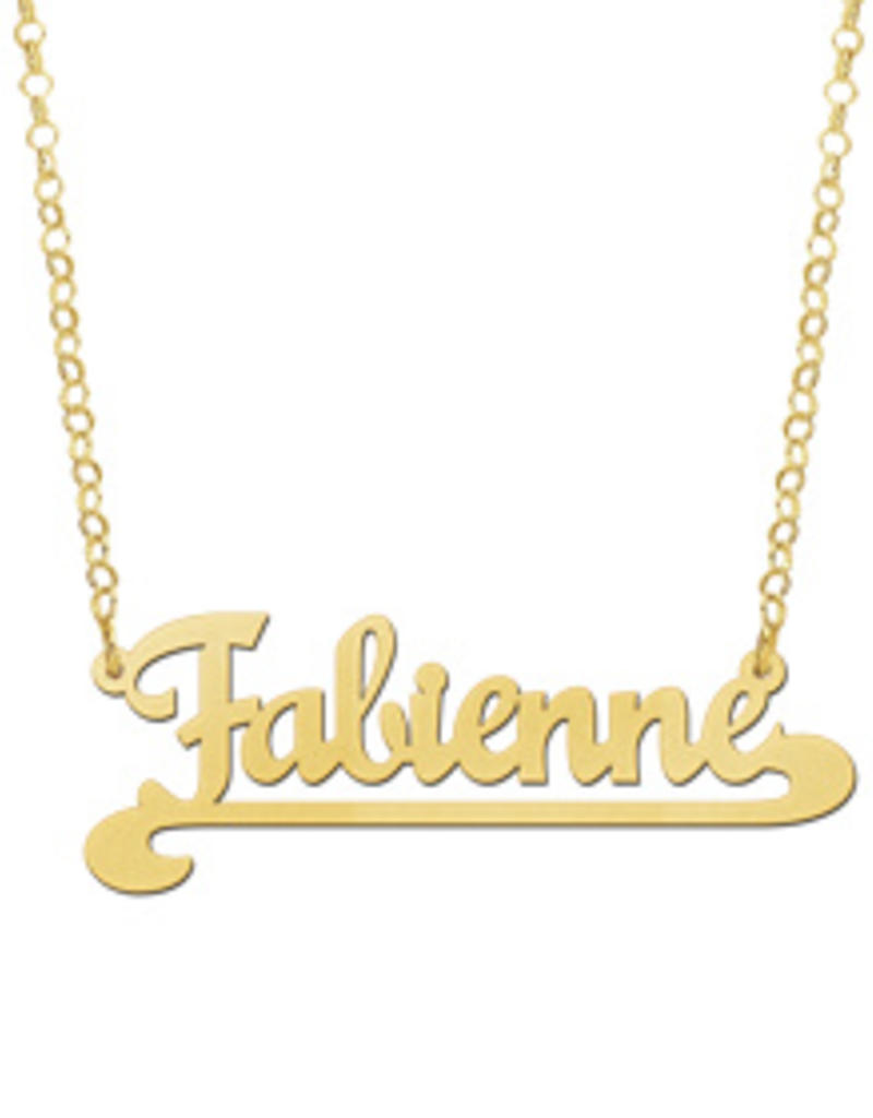 Gouden naamketting model Fabienne