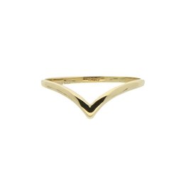 Gouden ring - 14 karaats - V vorm - Maat 54