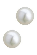 Zilveren oorknoppen - Gerhodineerd - Zoetwaterparel - 7 mm