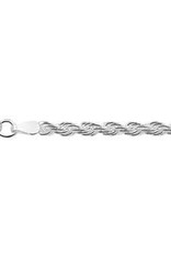 Zilveren koord collier - Gerhodineerd - 3 mm - 45 cm