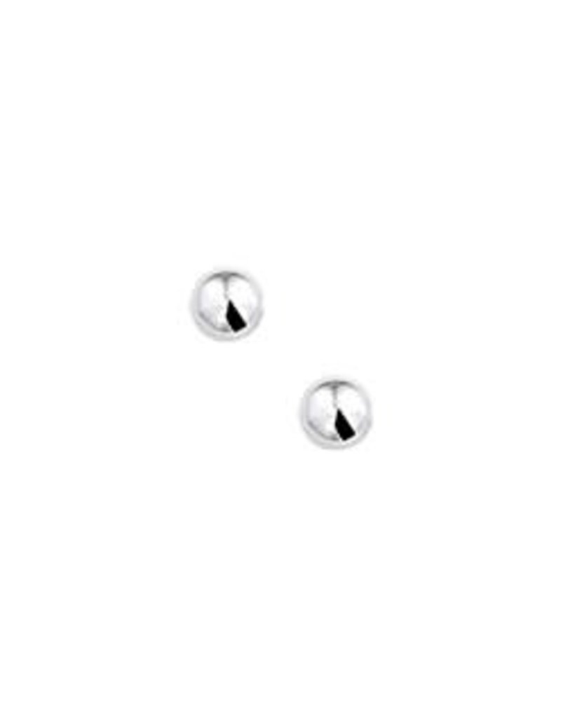 Zilveren oorknoppen - Gerhodineerd - Bol - 3 mm