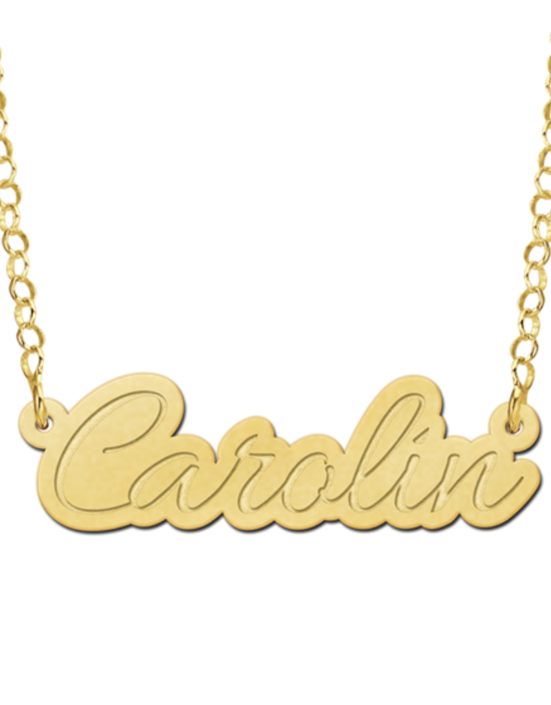 Gouden naamketting model Carolin