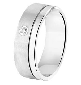 Amorio Relatiering - Zilver - A203 - Zirkonia - 6.0 mm