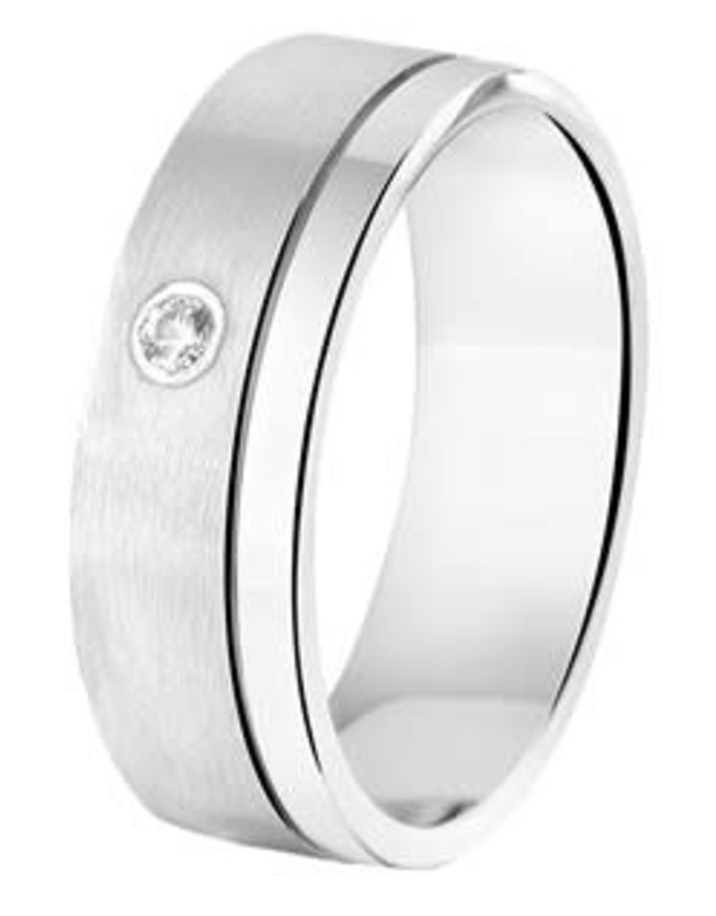 Amorio Relatiering - Zilver - A203 - Zirkonia - 6.0 mm