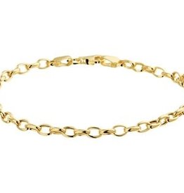 Gouden armband - 14 karaats - Jasseron - 3.5 mm - 18.5 cm