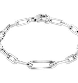 Zilveren armband - Gerhodineerd - Anker - 6,5 mm - 19 cm