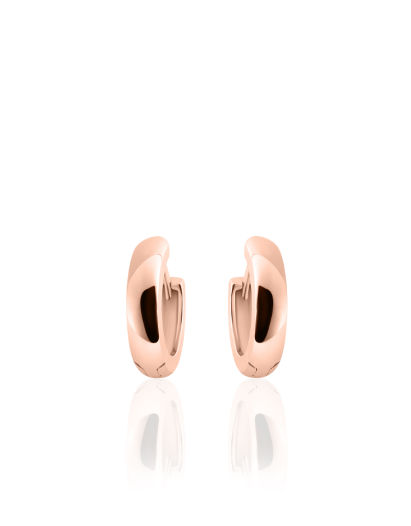 Gisser Hoops - Rosé verguld zilver oorringen - 13.5 mm